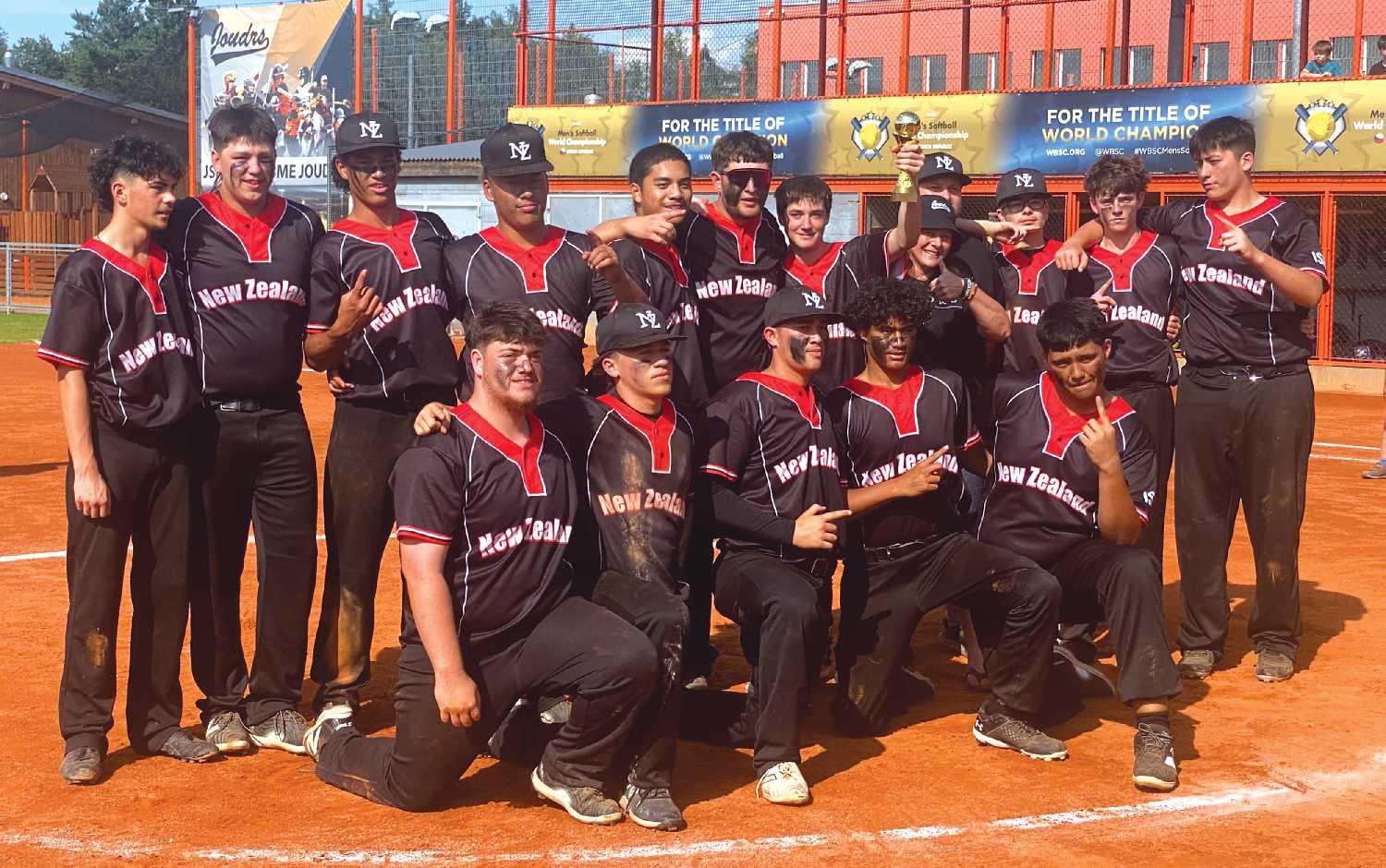 The New Zealand team that played in Prague last year, winning the Mike Stapleton Memorial Tournament against the Czech Republic. Some of these players will be in Fleming on July 3.